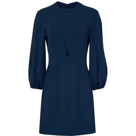 Tibi midnight navy SAVANNA CREPE MINI DRESS - Picture 1 of 4